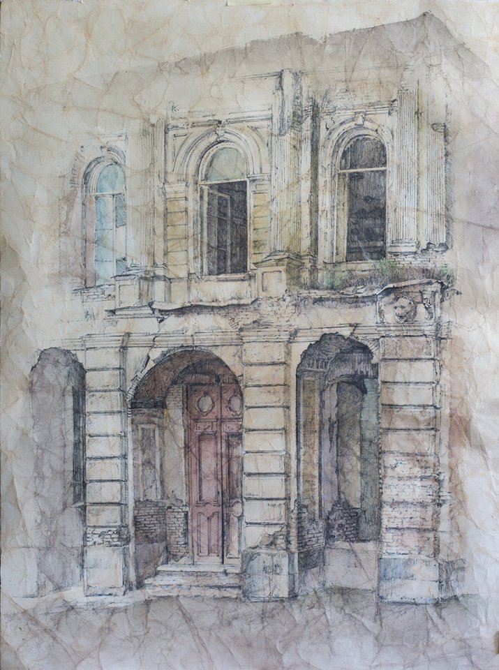 Haunted houses of old Tbilisi sketched by Ukrainian artist geotv.ge